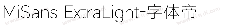 MiSans ExtraLight字体转换